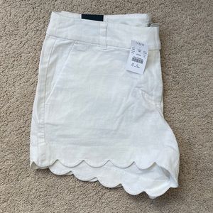 J Crew NWT crew scalloped shorts